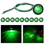 Nilight 10 PCS 3/4 Inch Round LED Clearance Light