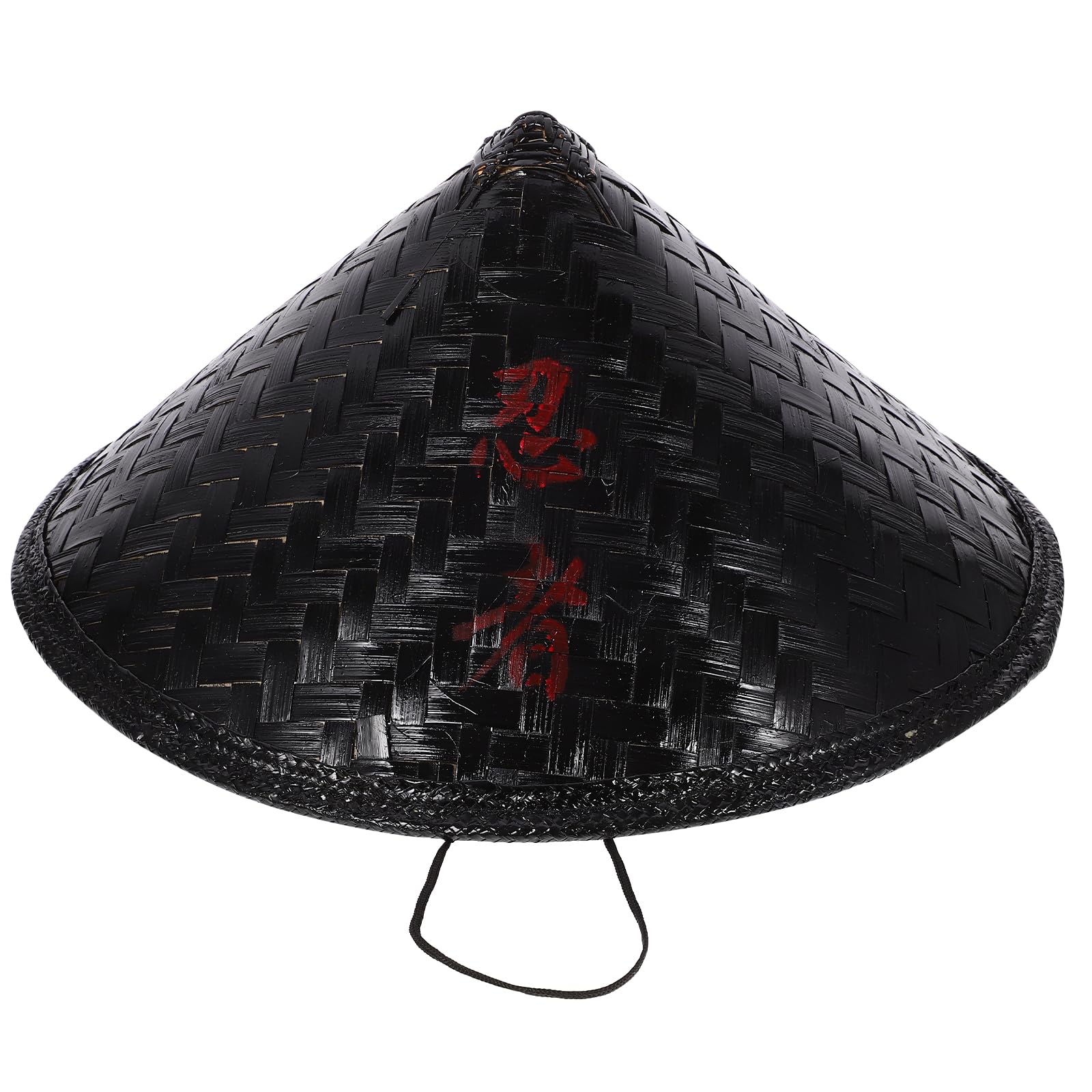 Photo 1 of LIFKOME Samurai Hat Japanese Ninja Hat Chinese Black Cone Straw Rice Hat Knight Costume for Cosplay Party Accessory