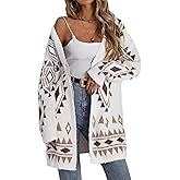 WDIRARA Women's Open Front Long Sleeve Long Cardigan Boho Chunky Sweaters Outwear Coats 2025 Fall Outfits