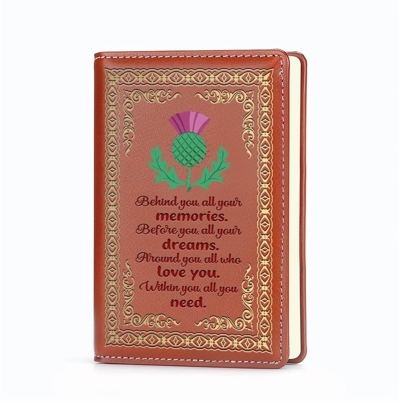 Scotland Notebook. Amazon JOHSBYD Scottish Thistle Gifts Scottish Thistle Leather Travel Journal ...