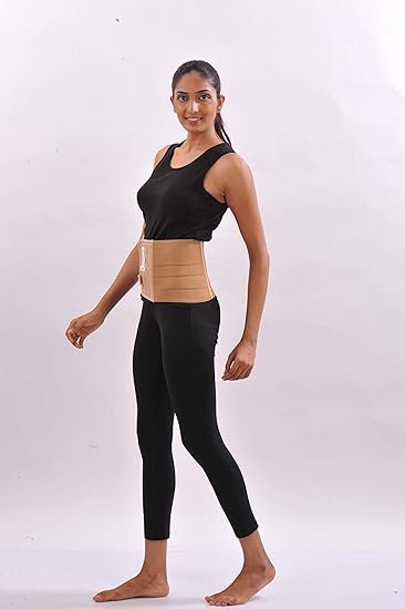 Tender Care Four Layer Full Elastic Abdominal Support Belt Body Shaper Tummy Trimmer Waist Belly Trimmer for Men & Women - Sizes - MEDIUM