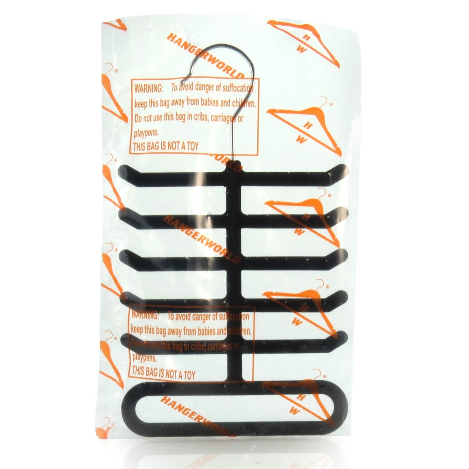 Hangerworld Porta Corbatas para 12 Unidades Terciopelo Negro