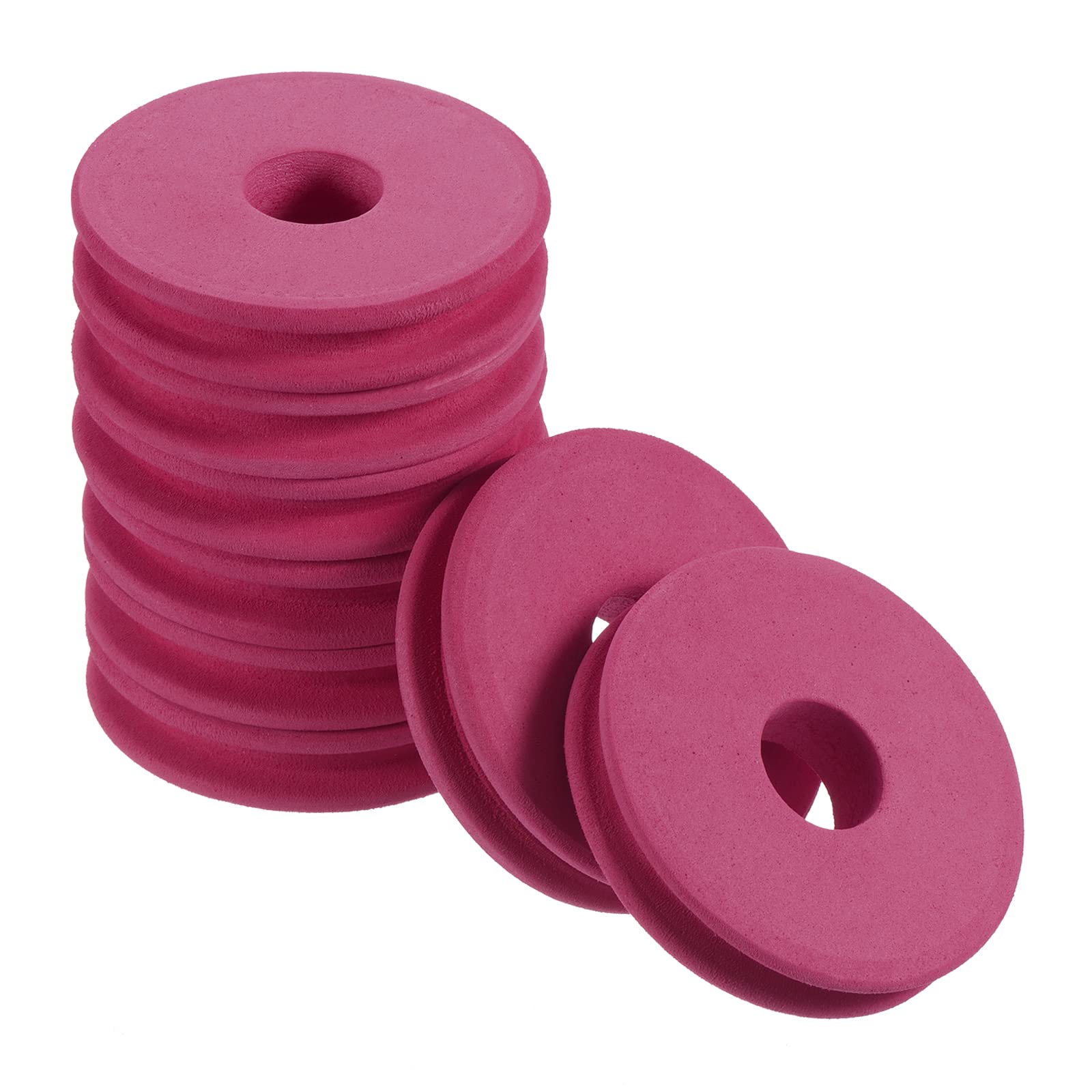 PATIKIL 2.24 Inch Fishing Line Spool, 50 Pack EVA Foam Fishing Winding Board Plates Fly Fishing Gear Organizer for Fishing Line Storage, Red