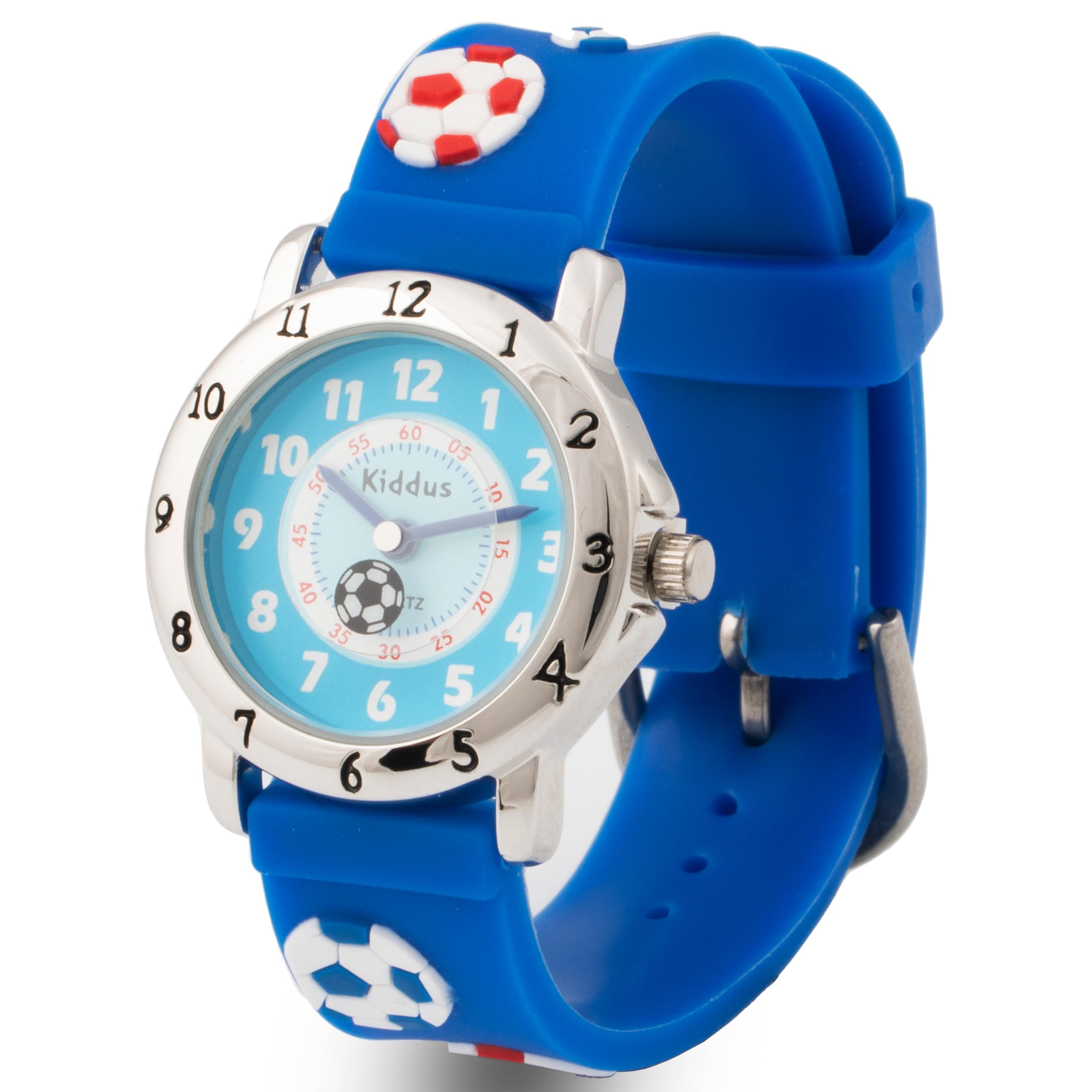 Kiddus Educative Watch for Girls, Boys, Kids. Children´s Analogue Wristwatch with Time Teacher Exercises, Japanese Quartz Movement, Easy to Read and Learn The Time