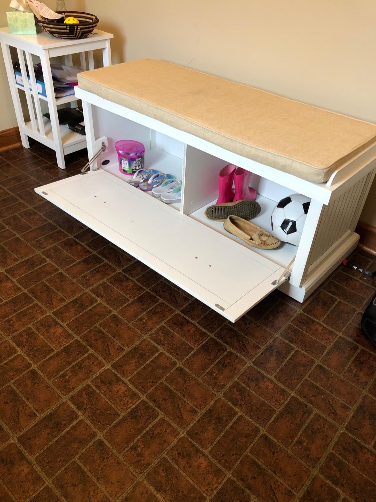 47/mo Finance Crosley Furniture Seaside Entryway Bench Distressed