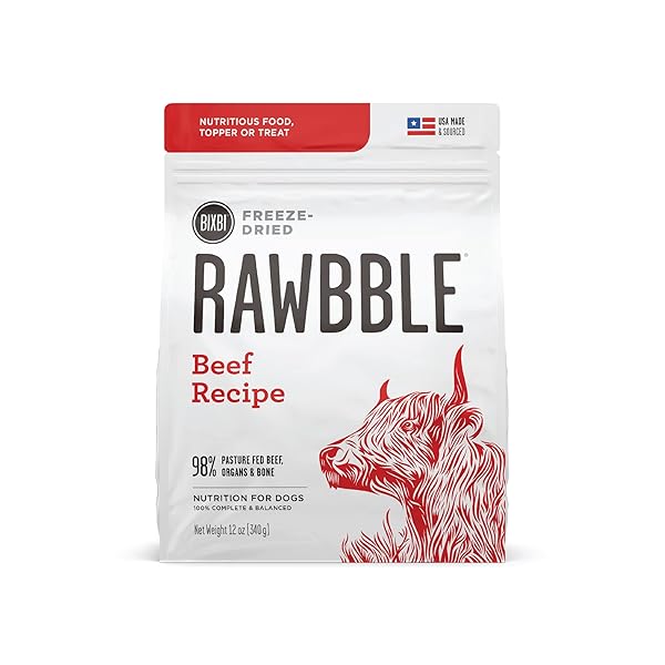 BIXBI LIBERTY FREEZE-DRIED DOG FOOD TOPPER & TREATS,...