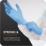 The Real Touch Blue Nitrile Powder Free Gloves Medium Box of 100 view 6