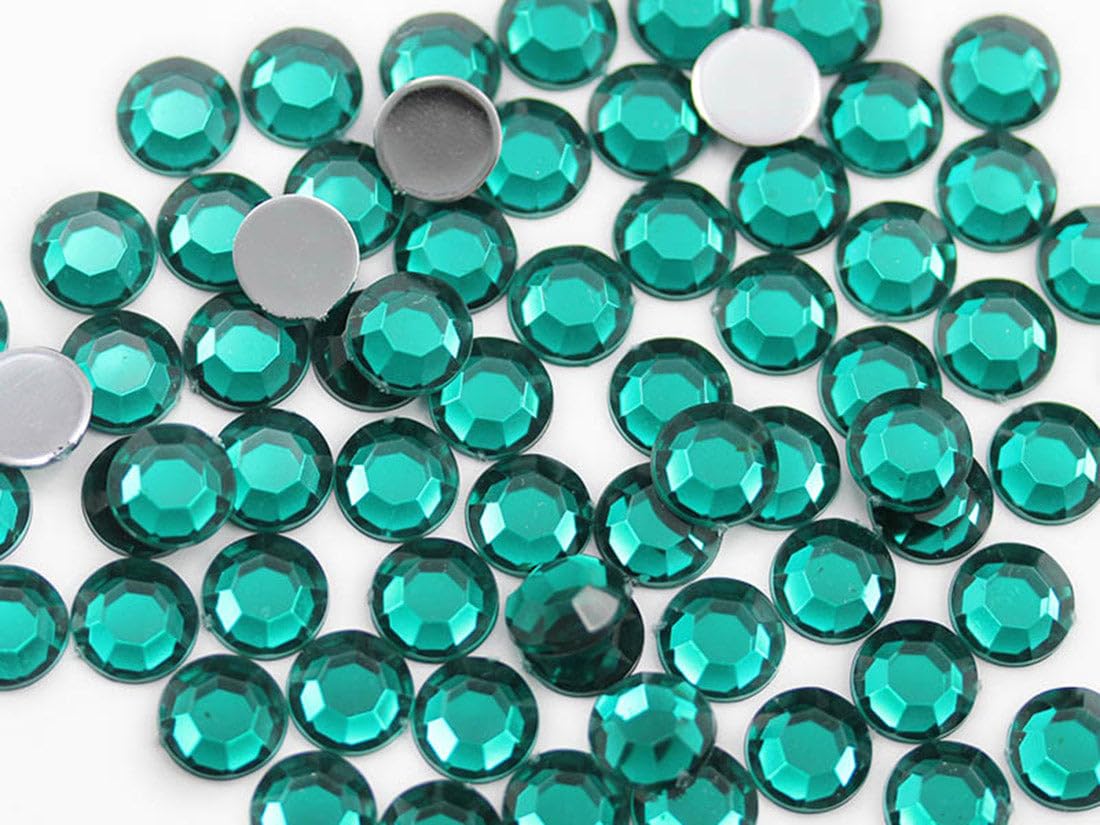 Allstarco 1000PCS 4.5-5mm SS20 Green Emerald .MD2 Acrylic Flat Back Rhinestones for Jewelry Making and Face Painting Card Making Embelishments Plastic Crafts Gems — image 1