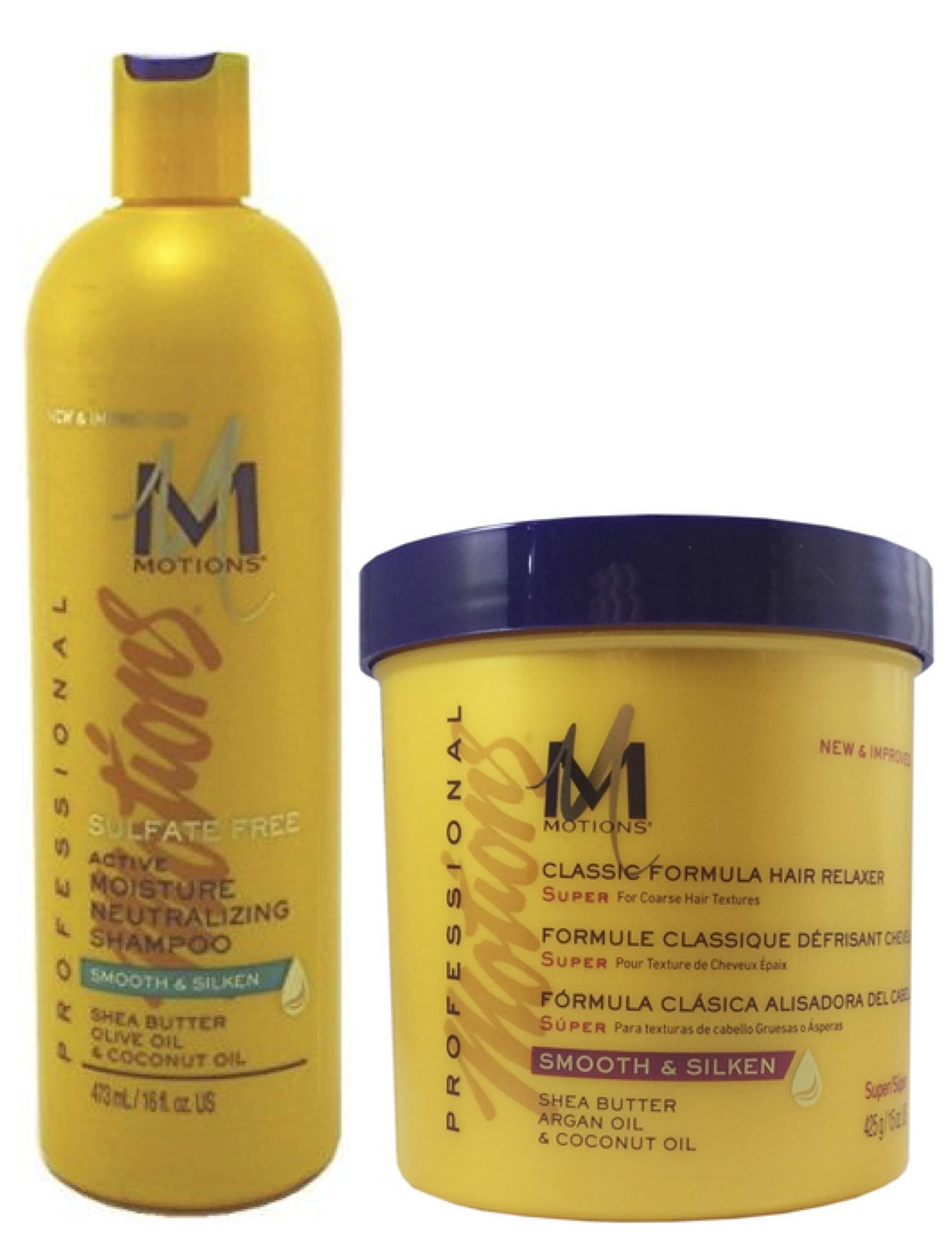 Motions Active Moisture Neutralizing Shampoo - 16oz + Professional Super Hair Relaxer, 425g /15oz