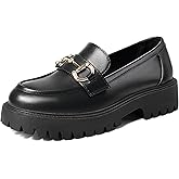 MUSSHOE Loafers for Women Platform Chunky Comfortable Slip-On Womens Loafers Fashion Business Work Dressy Casual Shoes