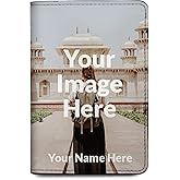 With Love From Julie Personalized Passport Holder Custom Travel Wallet Case RFID Blocking Protection Unisex Adults Travelers Faux Leather Passport Cover