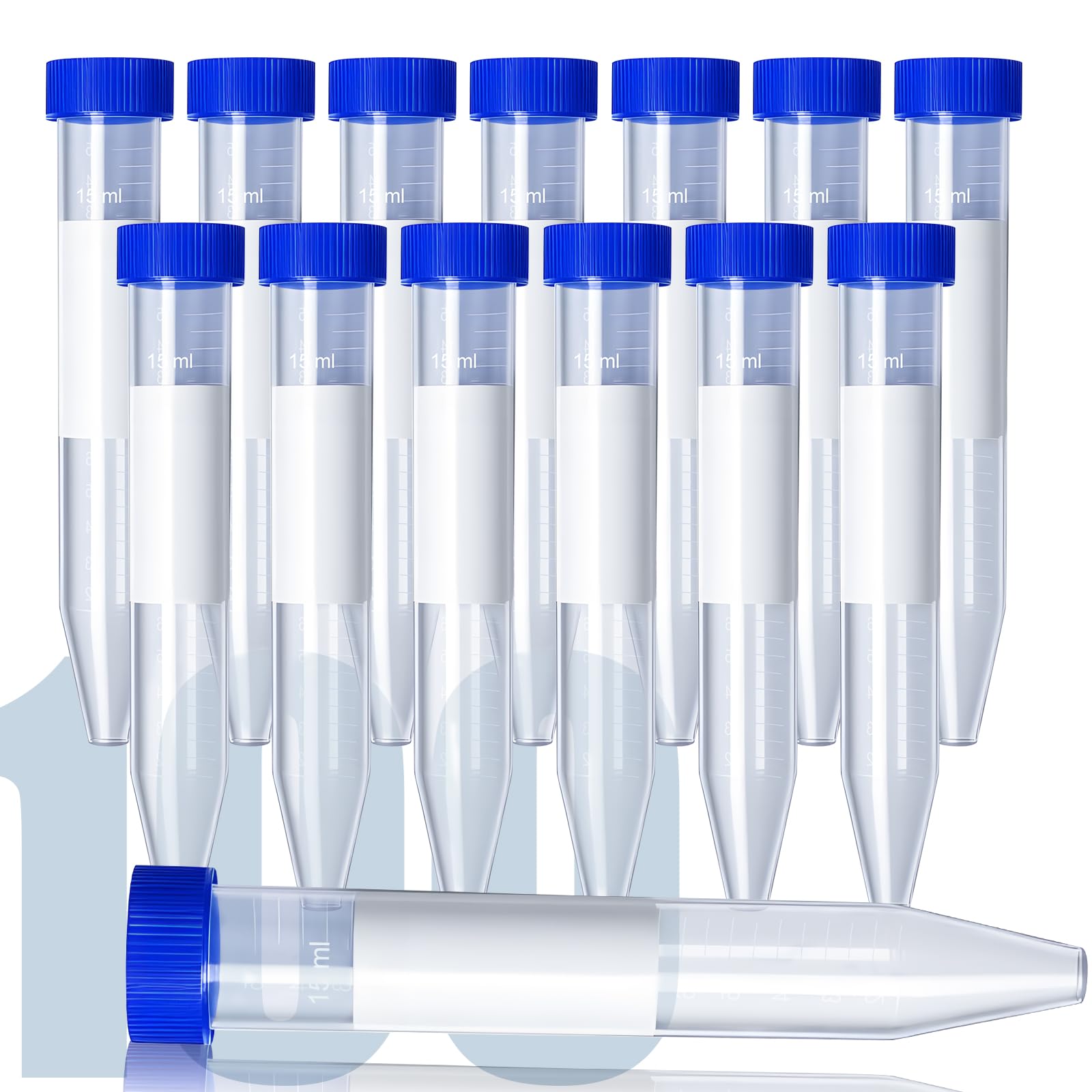 100Pack 15ml Centrifuge Tubes with Screw