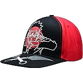 Naruto Baseball Hat, Jutsu Daggers Design Adult Snapback Cap with Flat Brim, Red/Black, One Size