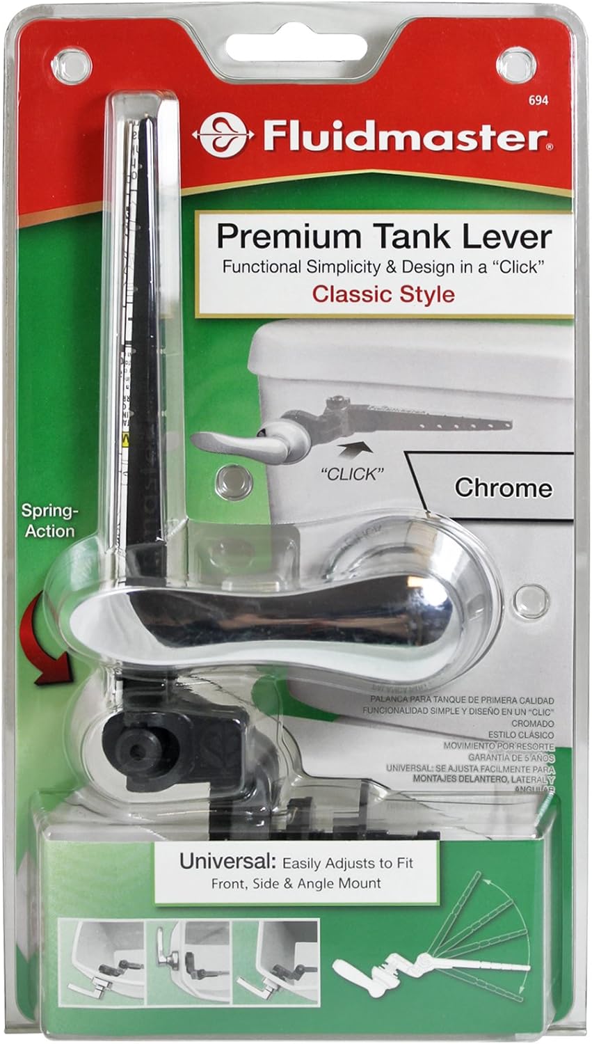 Contemporary Toilet Handle With Adjustable Arm 1 Fluidmaster 698