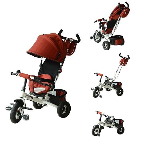 Qaba 2-in-1 Lightweight Steel Adjustable Convertible Baby Tricycle