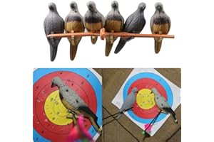 TOPARCHERY 3/612 pcs 3D Pigeon Archery Baits Target EVA Real Animal Bow Game Bait Decoy Dove for Slingshot Shooting Hunting Practice Decoration Indoor or Courtyard
