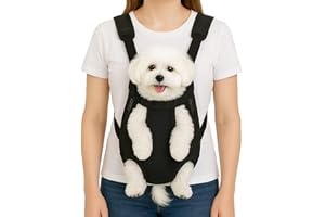 MOSAGO Dog Backpack Carrier, Adjustable Pet Front Carriers, Legs Out Carrying Sling Travel Bag for Small Medium Dogs 7-11 Lbs, Soft Wearable Puppy Chest Carry Backpacks for Walking/Hiking/Camping/Traveling