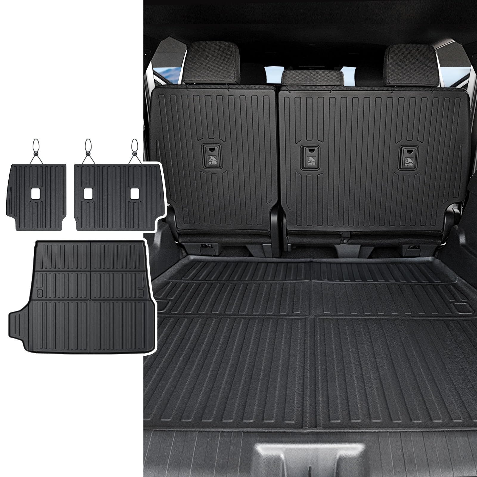 JOULARISE Cargo Mat Backrest Mats for 2025 Toyota 4Runner Car Mat ...