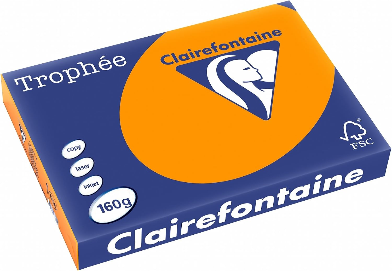 Clairefontaine Trophée Paper Ream, 250 Sheets, A3, 42 x 29.7 cm, Orange