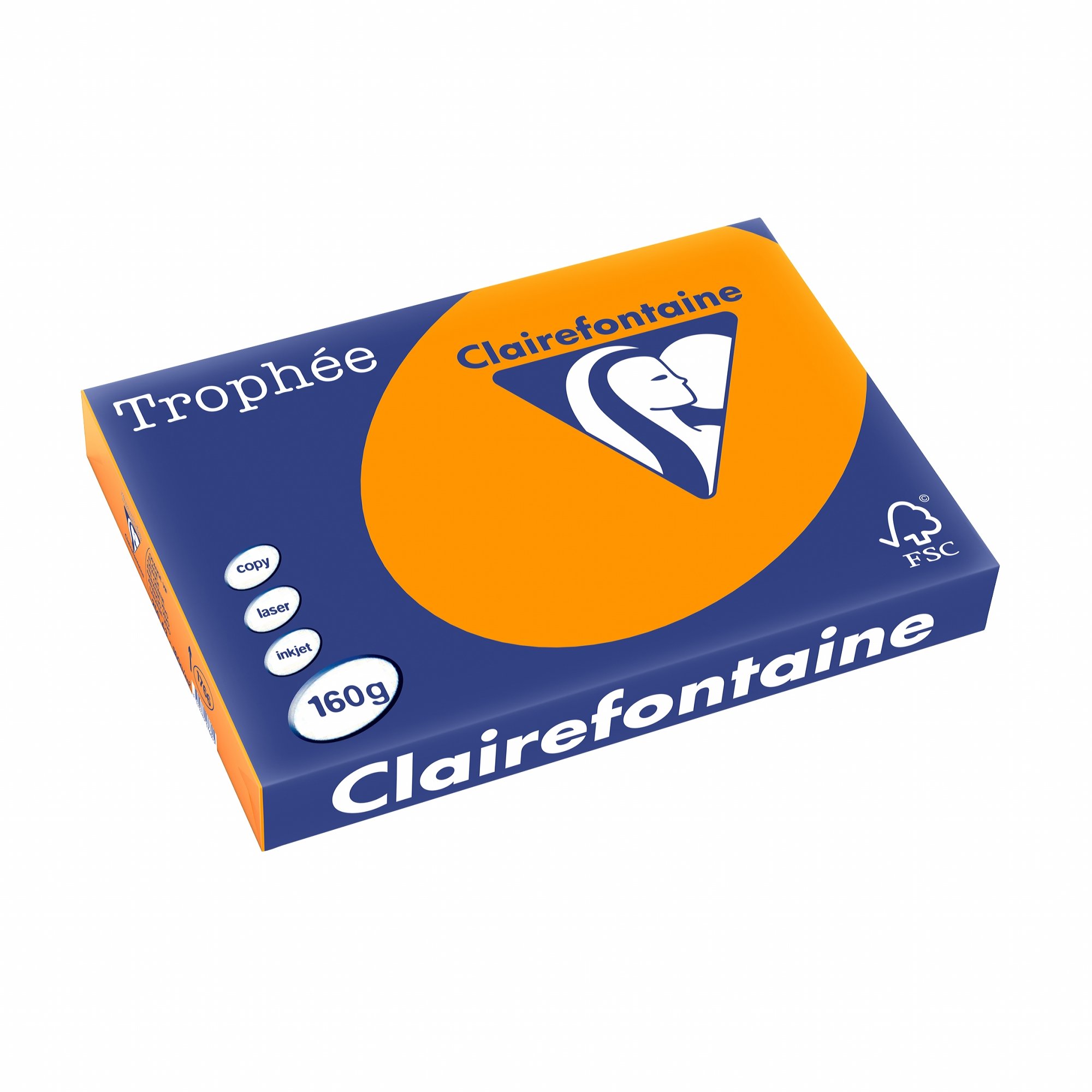 Clairefontaine Trophée Paper Ream, 250 Sheets, A3, 42 x 29.7 cm, Orange — image 1