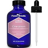 Cinnamon Essential Oil, Food Grade, for Candy, Cooking, Baking – 100% Pure, Edible, Cinnamon, Leaf, Oil, by Zongle Therapeutics, 4 OZ