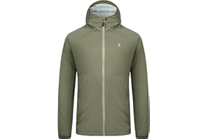 Little Donkey Andy Mens Ultra Light Rain Jacket, Stretch Waterproof Raincoat with Hood for Hiking, Running