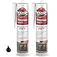 Kraken Bond High Temperature Black Fireplace Sealant 2732°F - (2x10.1oz.) Fire Resistance Up to 2732°F, High Temp Fire Caulk for Ovens, Stoves, Chimneys - Fast Dry, Paintable, Non-Flammable, 2 Pack