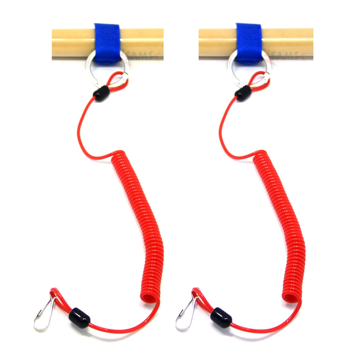 correas de seguridad espiral para remos de kayak y canoas para accesorios