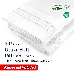 Queen Pillow Cases Set of 2 - Ultra Soft Hotel