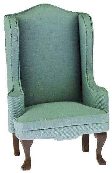 Classics by Handley Dollhouse Chair, Walnut with Gray Fabric