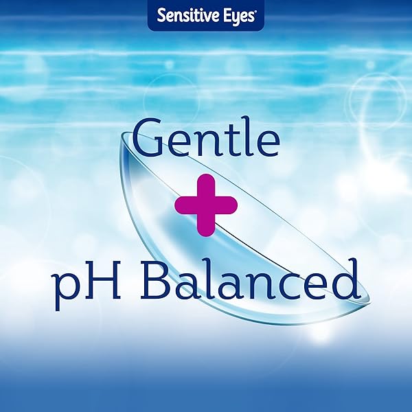 BAUSCH + LOMB SENSITIVE EYES SALINE SOLUTION, GENTLE DAILY RINSE FOR SOFT & GAS PERMEABLE CONTACT LENSES, WITH POTASSIUM, 12 FL OZ (PACK OF 2)