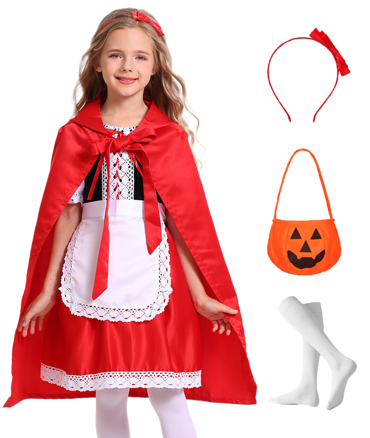 Photo 1 of ***MISSING PARTS***
Little Red Riding Hood Costume for Girls Kids Halloween Christmas Fairytail Storybook Character Cosplay Costumes Dress Hooded Cloak MS032-4XL