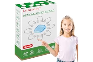 Kids Mouth Guard (16 PCS) for Grinding and Clenching Teeth | Comfort-fit Nighttime Protection Guard with Portable Container C