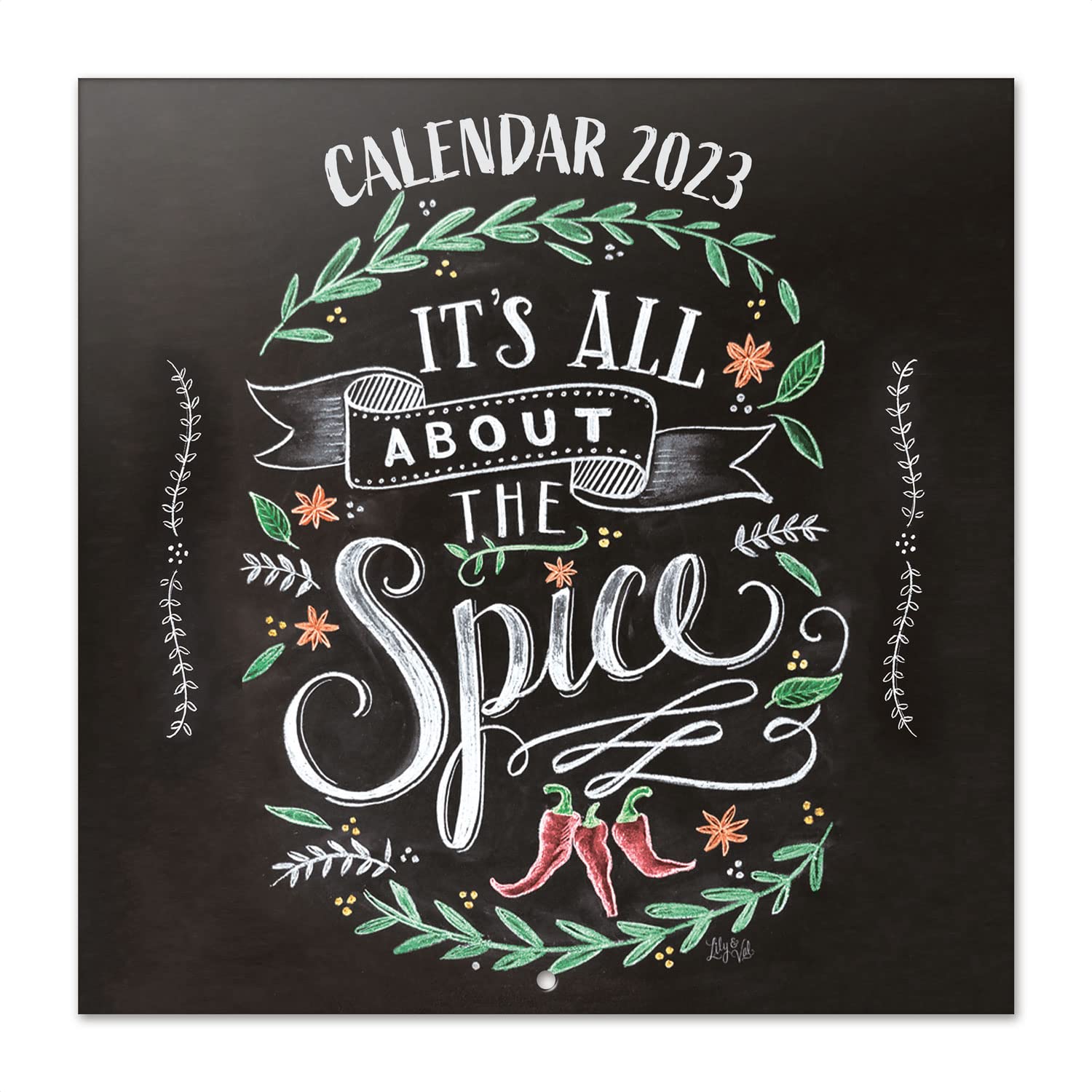 Grupo Erik Lily and Val Recipes Wall Calendar 2023 FSC 12 Month Planner Square, Family Planner, Kitchen Calendar 2023, + 4 Bonus Months, 12' x 12'