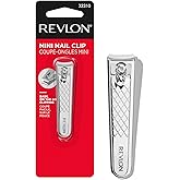 Revlon Compact Nail Clipper, Small Mini Design, Perfect for Travel, Use to Trim Fingernails and Toenails, Stainless Steel, 1