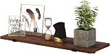 SONGMICS Set of 2 Floating Shelves, Retro Style 60 x 20 x 7 cm LWS04NB view 1