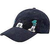 Disney Mickey Mouse Dad Hat, Cotton Adjustable Baseball Cap with Curved Brim