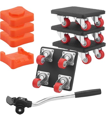 Kit De Déménagement De Meubles – Roulettes Caoutchouc Silencieuses, Acier Carbone !