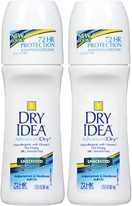 Amazon.com: Dry Idea Antiperspirant & Deodorant Roll On, Unscented 3.25