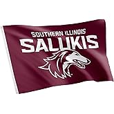 Desert Cactus Southern Illinois University SIU Flag - 3 x 5 Feet Salukis Banner, Indoor/Outdoor Durable Fabric, 100% Polyester Design (Style 1a)