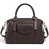 MoreFarther Genuine Leather Handbags for Women, Crossbody Bag Satchel Bag with Adjustable Detachable Strap