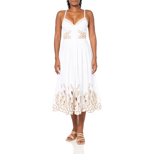 cinq sept maude cotton embroidered dress Trailing Peonies Maude Dress Cinq Sept