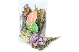 Niteangel Natural Flower & Herb Bedding Habitat Decor - for Hamsters Gerbils Mice Lemming Degus or Other Small Pets (Harvest Wind - Flower Version)