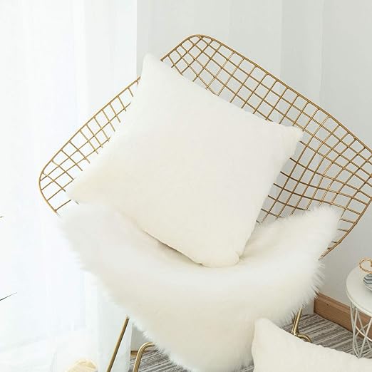 Amazon Com Home Brilliant Plush Solid Faux Fur Suede Large Euro