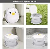 Bebamour Portable Baby Potty Training Seat Penguins Travel Potty Foldable view 3