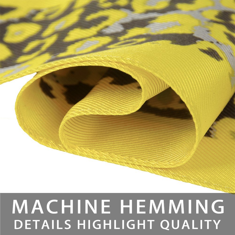 IRRANI Silk Scarves For Women Neckerchief Mulberry Small Square Twill Weave Scarf Headscarf For Hair 25.6*25.6inches(Yellow)