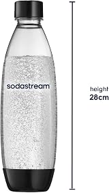 SodaStream 2x 1 Litre Dishwasher Safe Bottles for Spirit Terra Art Source Black view 3