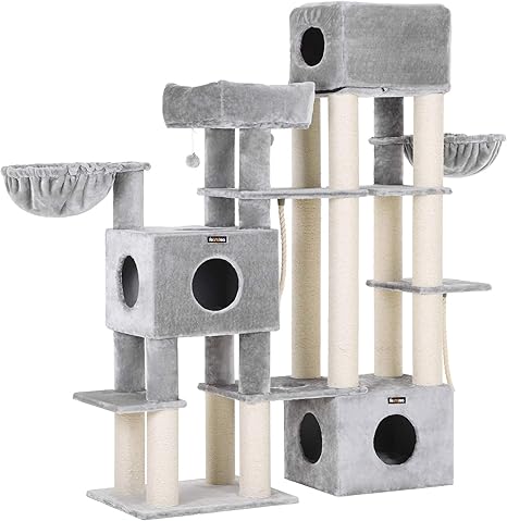 Feandrea Arbre à Chat Hauteur 184 Cmmulti Niveaux Niche