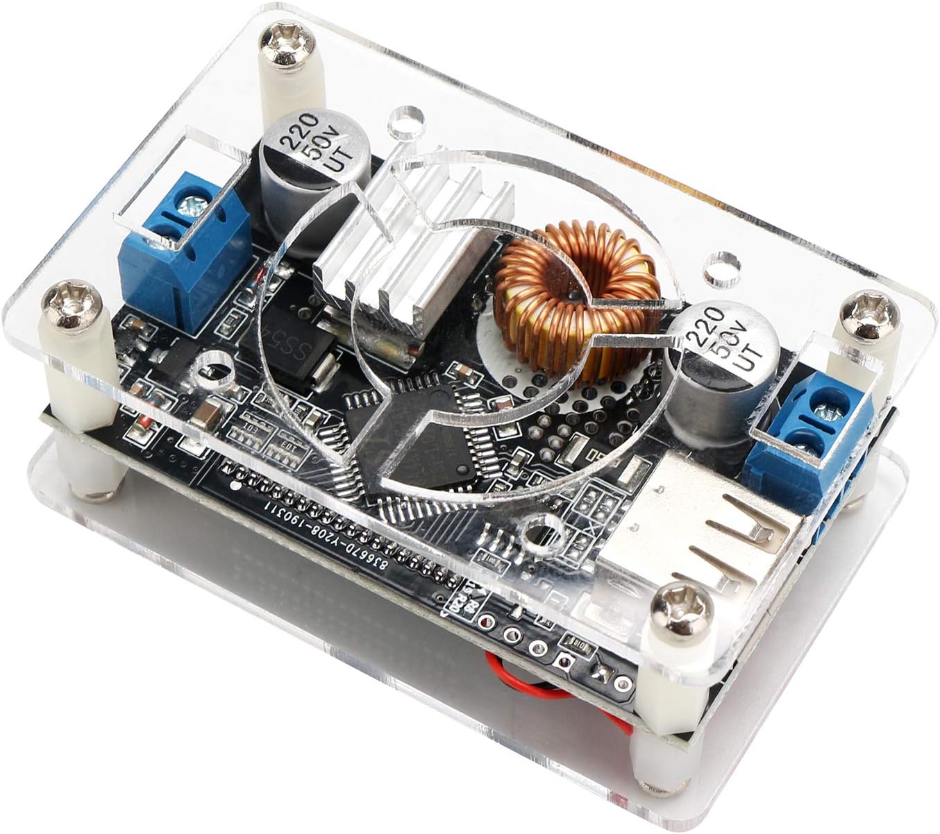 DC Buck Module, DROK Adjustable Buck Converter Step Down Voltage Regulator 6V-32V 30V 24V 12V to 1.5-32V 5V 5A LCD Power Supply Volt Reducer Transformer Module Board with USB Port Protective Case: Home Audio & Theater