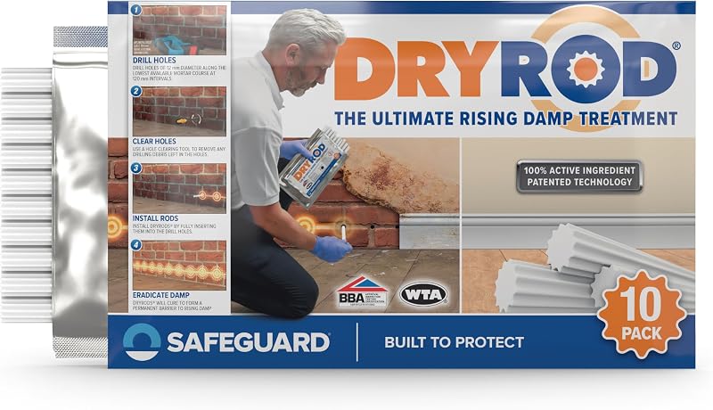 Dryrod Damp Proofing Rods 10 Pack BBA Approved Rising Damp Treatment 1.2m